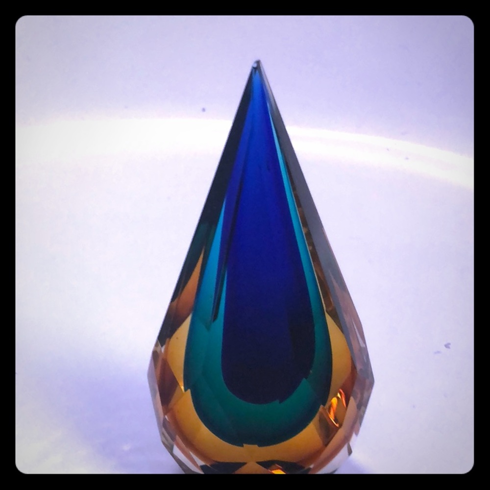 HP 4/23!π₯Murano Sommerso teardrop sculpture - Picture 2 of 8